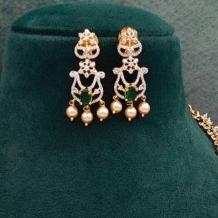 American Diamond Chandbali Long Necklace