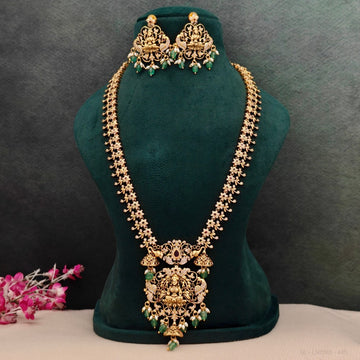 Cz Antique Temple Long Necklace