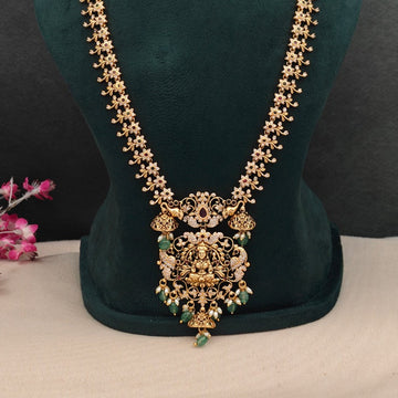Cz Antique Temple Long Necklace