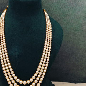 3 layer Semi Precious Pearl Mala