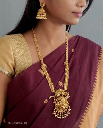Lakshmi Peacock temple Long Haram Set