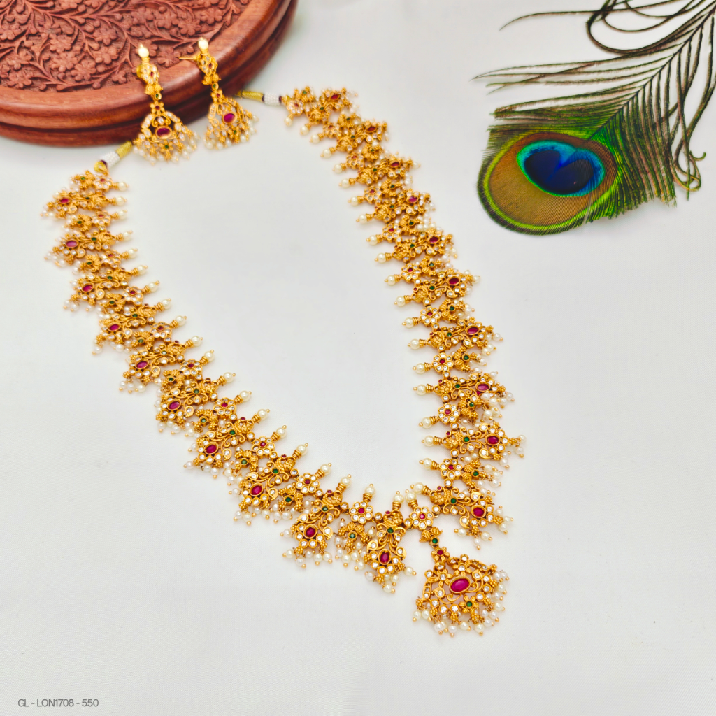 Peacock Guttapusalu Necklace