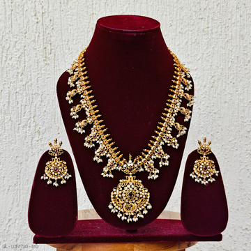 AD Ruby Guttapusalu Long Necklace