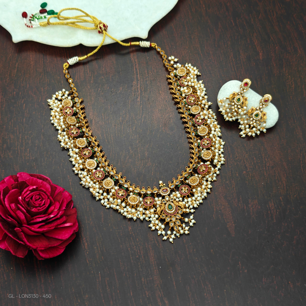 Mid length Guttapusalu Necklace