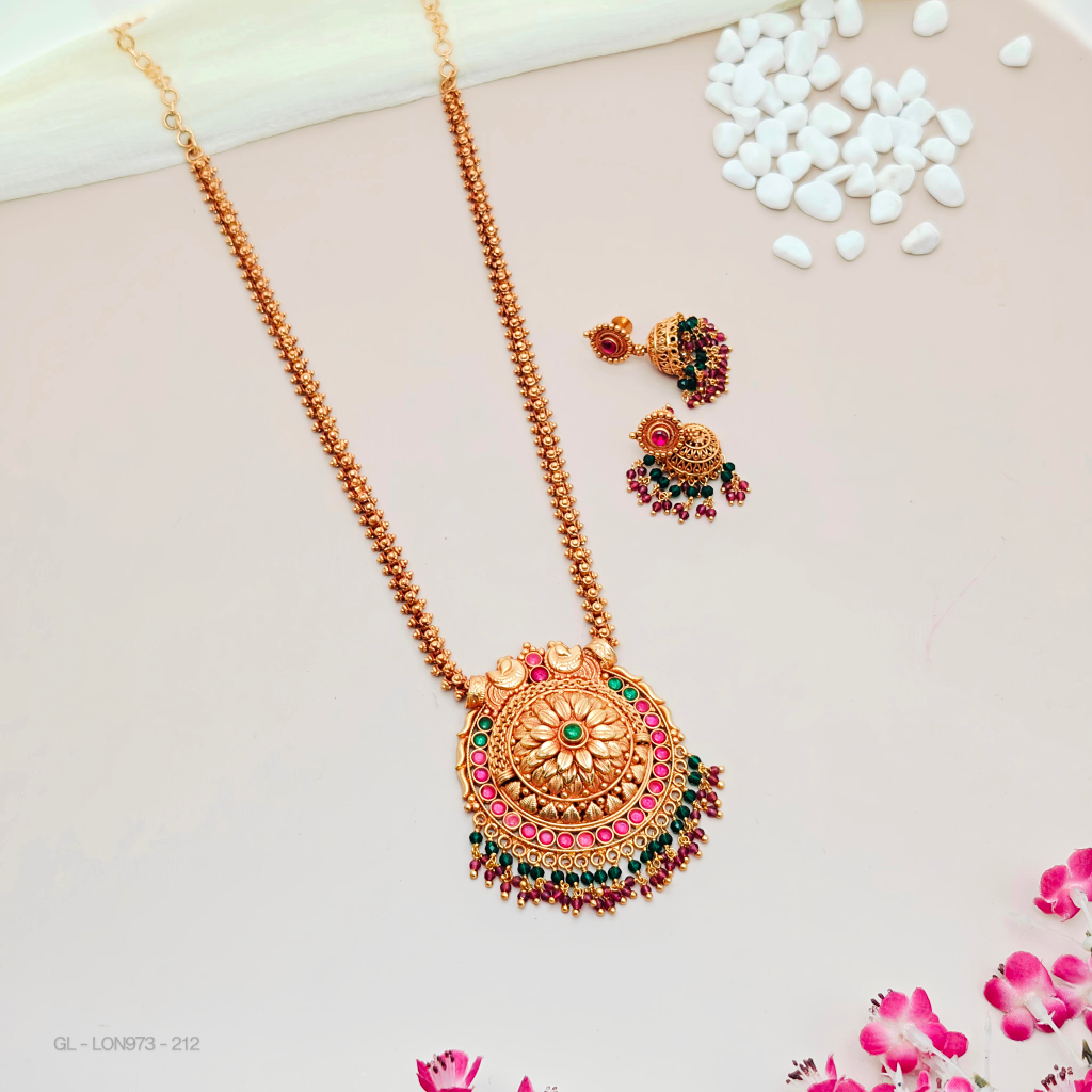 Gheru polish Kerala Traditional Long necklace