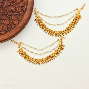 Ear Chains - gold plated pearl  drops