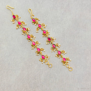 Ruby Single line Earchain / Maatil