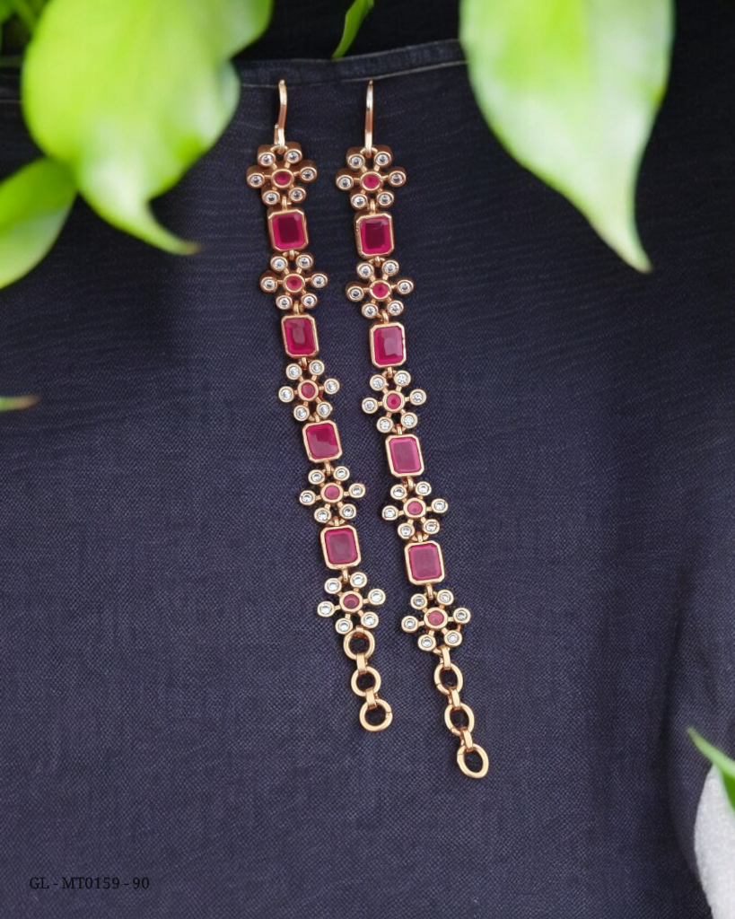 Ear Chains - Kemp  ( Ruby ) GL-MT0159-90