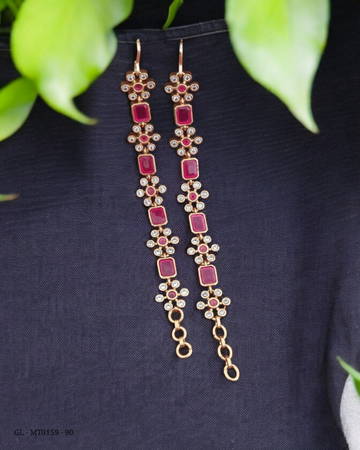 Ear Chains - Kemp  ( Ruby ) GL-MT0159-90