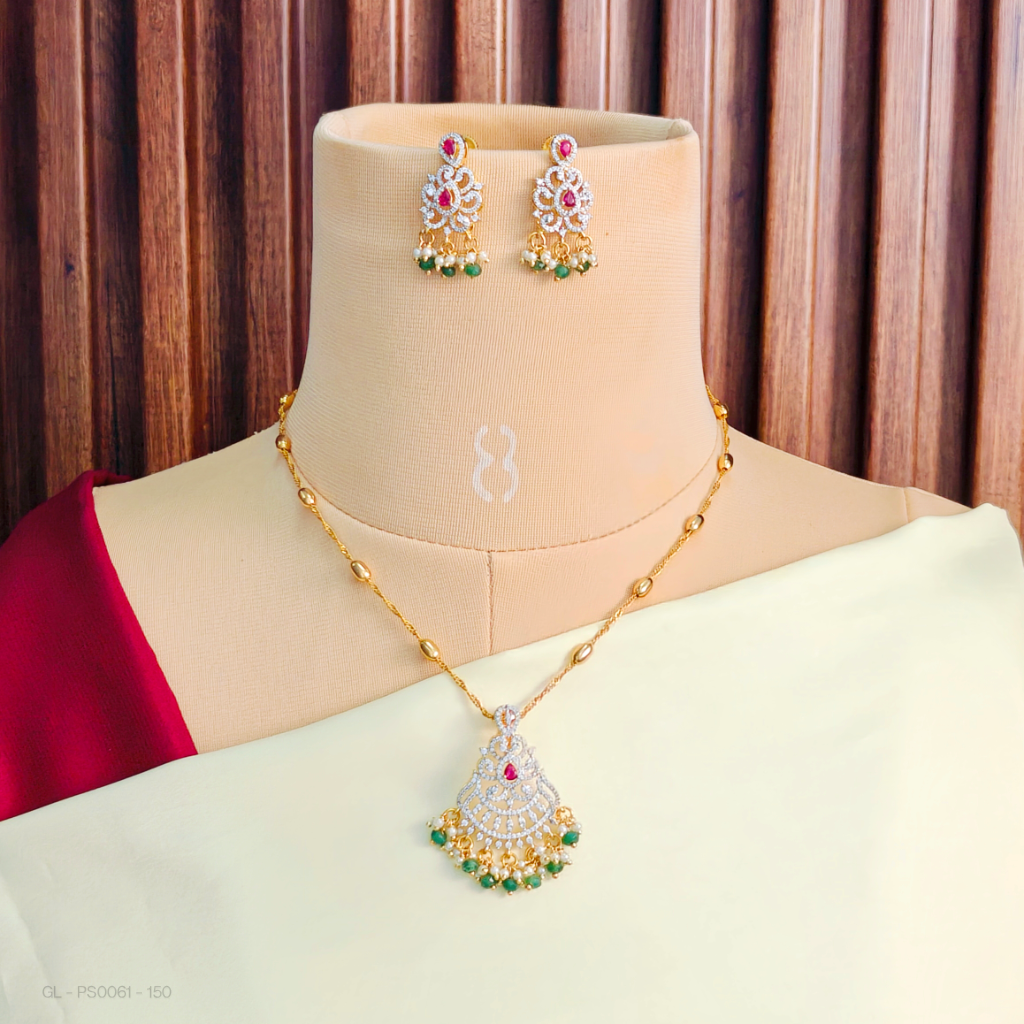 American diamond Elegant Locket set