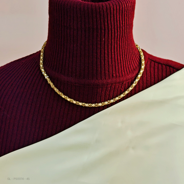 Gold finish textured chain