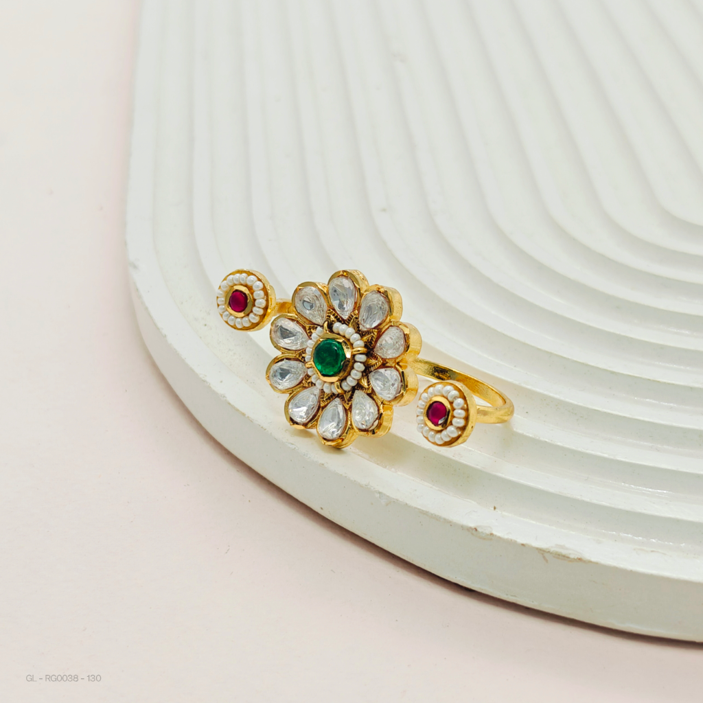 Polki Double sided Ring