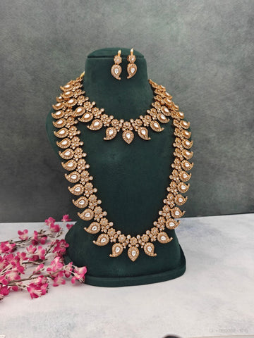 Traditional Kemp Maanga Semi Bridal Set - White
