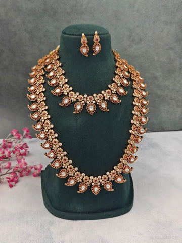 Traditional Kemp Maanga Semi Bridal Set - Ruby
