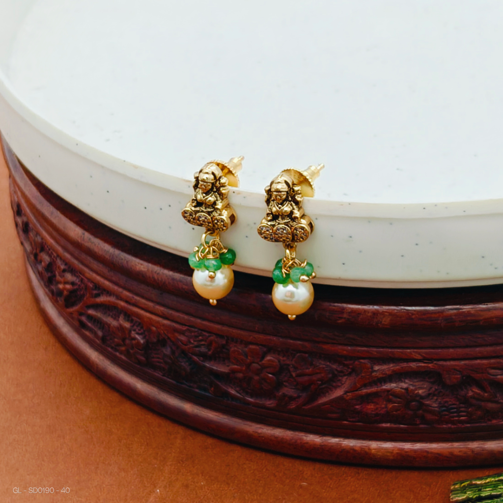 Gold plated Stud-Lakshmi
