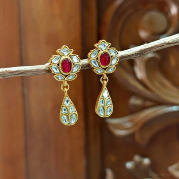Jadau Kundan Earrings Stud - Design 2