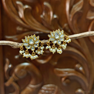 Jadau Kundan Earrings Stud - Design 4