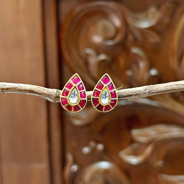 Jadau Kundan Earrings Stud - Design 5