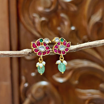 Jadau Kundan Earrings Stud - Design 6