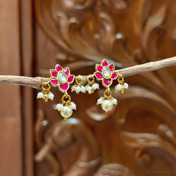 Jadau Kundan Earrings Stud - Design 7