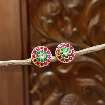 Jadau Kundan Earrings Stud - Design 8