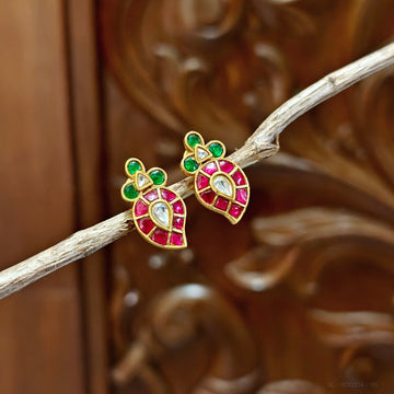 Jadau Kundan Earrings Stud - Design 11