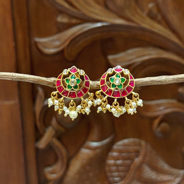 Jadau Kundan Earrings Stud - Design 15