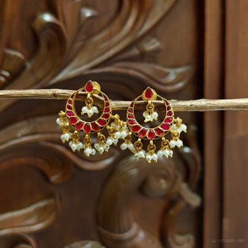 Jadau Kundan Earrings Stud - Design 16