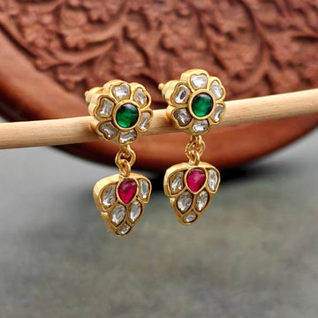 Jadau Kundan Earrings Stud - Design 20