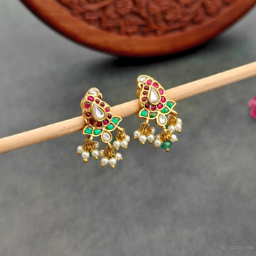 Jadau Kundan Earrings Stud - Design 21