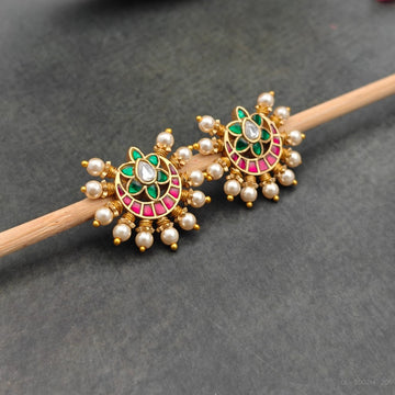 Jadau Kundan Earrings Stud - Design 22