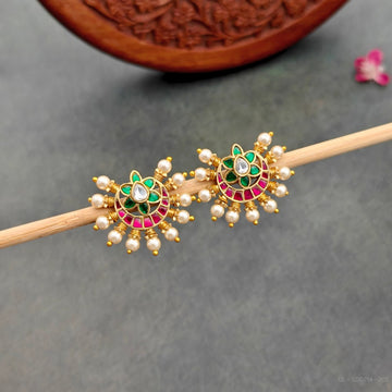 Jadau Kundan Earrings Stud - Design 22