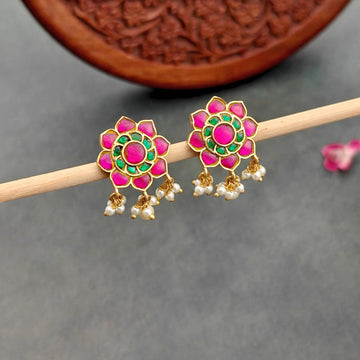 Jadau Kundan Earrings Stud - Design 23