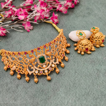Choker Necklace - Peacock design