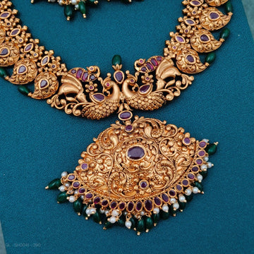 Traditional mango kemp necklace