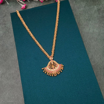 Micro gold finish Temple Locket Set