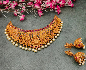 Choker Necklace - Lakshmi Ruby Deisgn