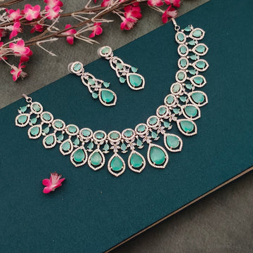 Silver finish Cocktail Necklace