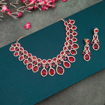 Silver finish Cocktail Necklace