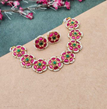 Jadau Kundan Floral Choker