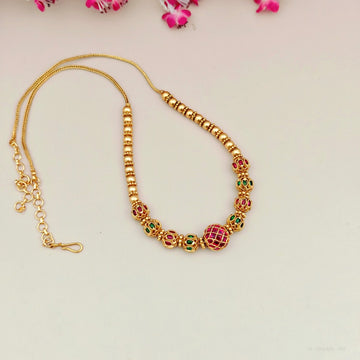One gram gold ball design Beaded Necklace - Design 1