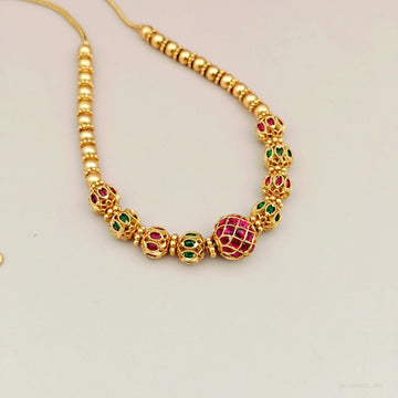 One gram gold ball design Beaded Necklace - Design 1