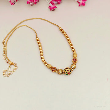 One gram gold ball design Beaded Necklace - Design 2