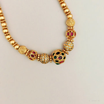 One gram gold ball design Beaded Necklace - Design 2