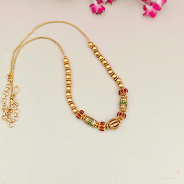One gram gold ball design Beaded Necklace - Design 5