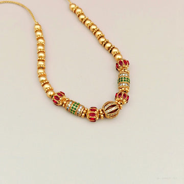 One gram gold ball design Beaded Necklace - Design 5