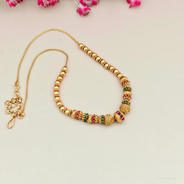 One gram gold ball design Beaded Necklace - Design 6