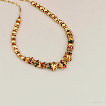 One gram gold ball design Beaded Necklace - Design 6