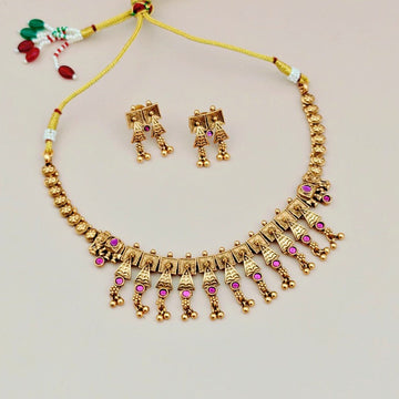 Tribal Golden Drop Necklace Set