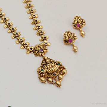 Sleek Lakshmi Temple Necklace